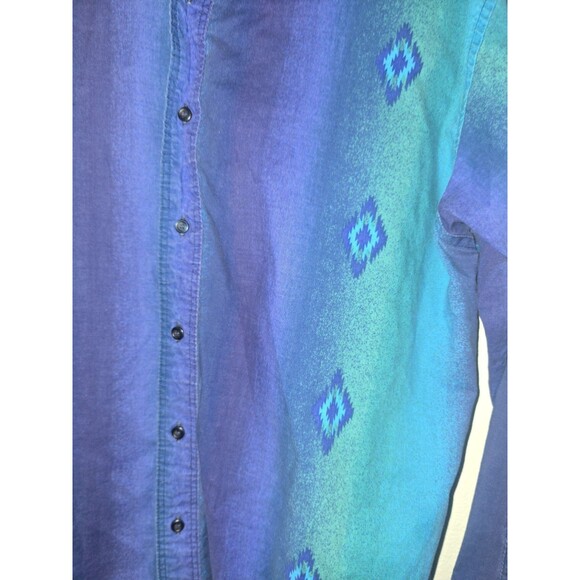 Vintage Wrangler Western Wear Aztec Ombre Button-Down Shirt Women’s XL... - Picture 3 of 10